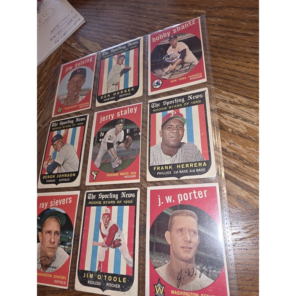 1959 Topps Baseball Cards 9 Vintage Cards 4 1959 Rookie Stars